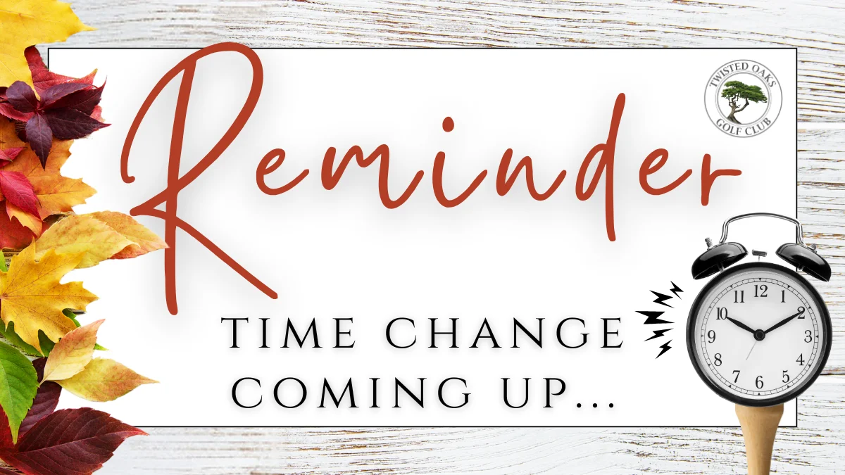 Time to adjust your swing — we’re falling back this weekend!